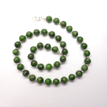 Load image into Gallery viewer, Necklace Chrome Diopside Beads | 925 Sterling Silver | Bright Jade Green Translucent Gemstone | High Vibration Powerful Heart Healing &amp; Transformation  | Genuine Gems from Crystal Heart Melbourne Australia since 1986