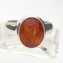 Load image into Gallery viewer, Genuine Mandarin Garnet Ring | Faceted Oval | 925 Sterling Silver | US Size 7.5, AUS O1/2 | Prosperity, Creativity &amp; Joy | Genuine Gems from Crystal Heart Melbourne Australia since 1986