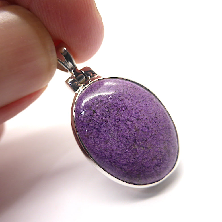 Purpurite Pendant | Oval Cabochon | 925 Sterling Silver | Iron Manganese Phosphate | Connect your Soul and liberate | Genuine Gems from Crystal Heart Melbourne Australia since 1986