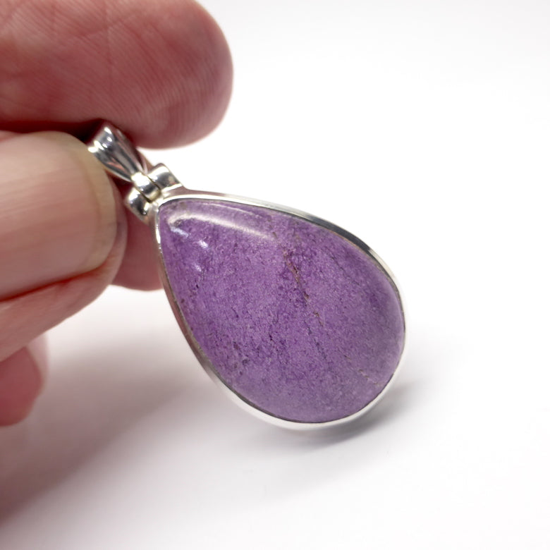 Purpurite Pendant | Teardop Cabochon | 925 Sterling Silver | Iron Manganese Phosphate | Connect your Soul and liberate | Genuine Gems from Crystal Heart Melbourne Australia since 1986