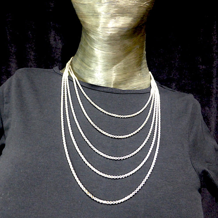 Belcher Chain 3 mm wide links, 925 Silver