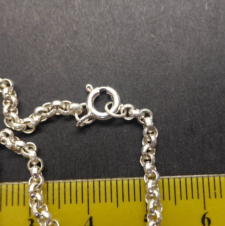 Belcher chain 3 mm Links | 925 Sterling Silver| lengths 45cm, 50cm, 55 cm,60 cm, 65 cm | Sturdy substantial Jewelry chainr | Circular Parrot claw clasp | Soldered jump rings | Crystal Heart Melbourne Australia since 1986