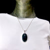 Moss Agate l Pendant | 925 Sterling Silver | Quality Setting | Verdant organic looking inclusions of vivid green Chlorite in Clear Quartz | Balance the Branches in your Path | Clear Lungs | Strengthen Nervous system | Genuine gems from Crystal Heart Melbourne Australia since 1986