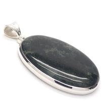 Load image into Gallery viewer, Moss Agate l Pendant | 925 Sterling Silver | Quality Setting | Verdant organic looking inclusions of vivid green Chlorite in Clear Quartz | Balance the Branches in your Path | Clear Lungs | Strengthen Nervous system | Genuine gems from Crystal Heart Melbourne Australia since 1986