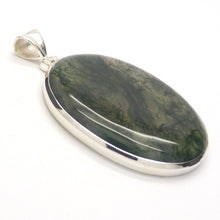 Load image into Gallery viewer, Moss Agate l Pendant | 925 Sterling Silver | Quality Setting | Verdant organic looking inclusions of vivid green Chlorite in Clear Quartz | Balance the Branches in your Path | Clear Lungs | Strengthen Nervous system | Genuine gems from Crystal Heart Melbourne Australia since 1986