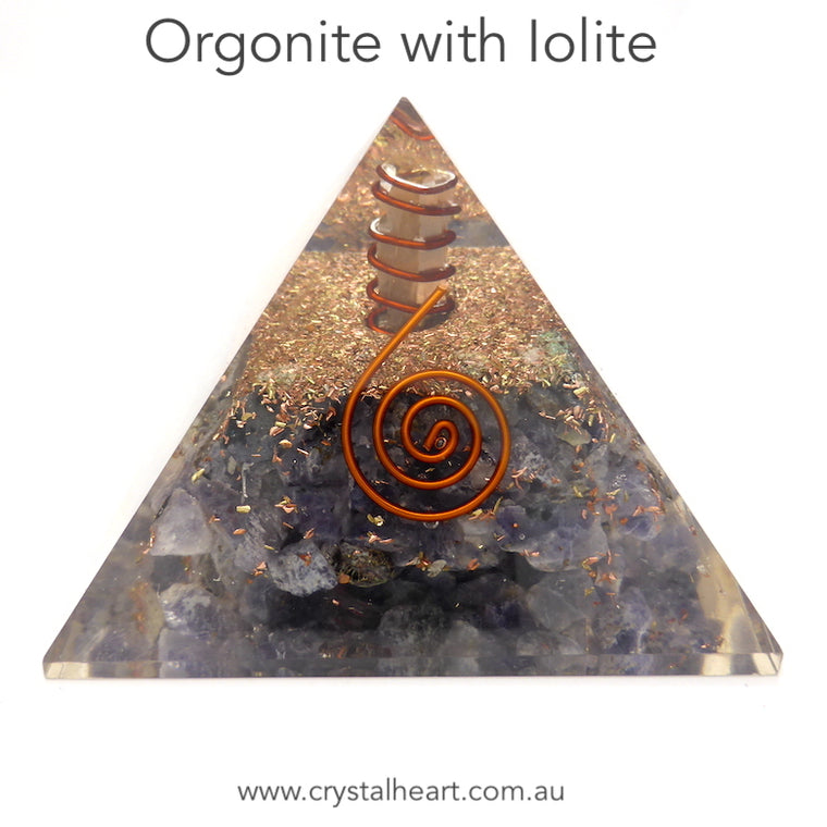 Orgonite Pyramid with Iolite