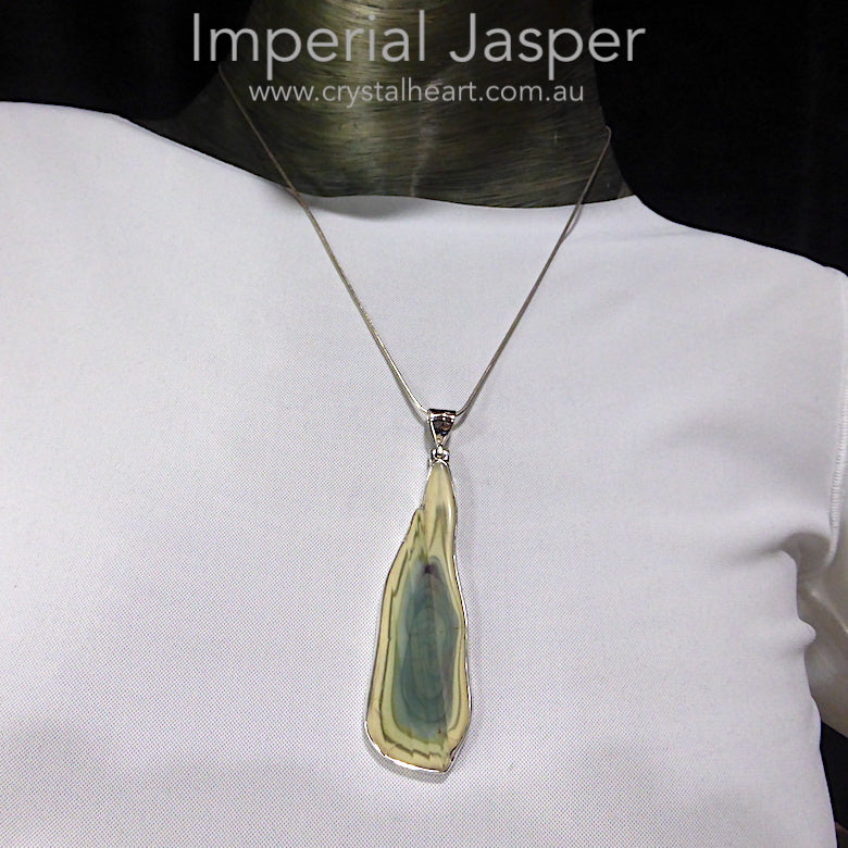  Imperial Jasper Pendant | Multicolour Freeform | Peace Tranquility Healing | 925 Sterling Silver | Spiritual progress | Genuine Gems from Crystal Heart Melbourne Australia since 1986