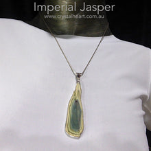 Load image into Gallery viewer,  Imperial Jasper Pendant | Multicolour Freeform | Peace Tranquility Healing | 925 Sterling Silver | Spiritual progress | Genuine Gems from Crystal Heart Melbourne Australia since 1986