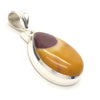 Australian Mookaite Pendant  | 925 Sterling Silver | Teardrop Cabochon | Rich Ochre and Wine or Maroon | Quality Bezel Setting | Dreamtime | Ancestral Spirits | Genuine Gems from Crystal Heart Melbourne Australia since 1986