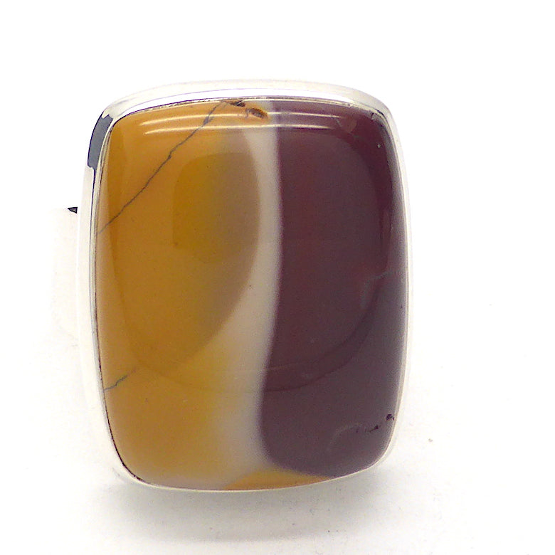Mookaite Ring, Oblong Cabochon, 925 Silver, g3