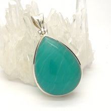 Load image into Gallery viewer, Amazonite Pendant | Teardrop Cabochon | 925 Sterling Silver | Quality Setting | Virgo Stone | Beautiful translucent Blue Green Feldspar | Genuine Gems from Crystal Heart Melbourne Australia since 1986
