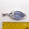 Blue Kyanite Pendant | 2 cabochons | Nice Stones| 925 Sterling Silver Bezel Set with some curls | Uplift and protect | Vision Quest | Taurus Libra Aries  | Genuine Gems from Crystal Heart Melbourne Australia since 1986