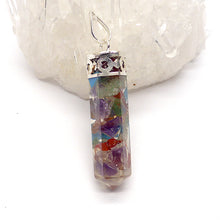 Load image into Gallery viewer, Orgone or Orgonite Pencil Pendant | Contains 7 chakra stones | Energise and unblock | Clear and balance all your energy | Genuine Gems from Crystal Heart Australia since 1986
