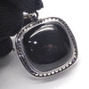 Black Onyx Gemstone | Square Cabochon | Lovely wide Silver Border with Detailing | Protection and confidence | Genuine Gems from Crystal Heart Melbourne Australia since 1986