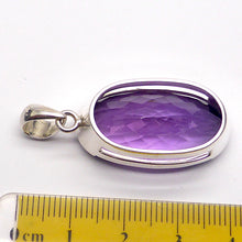 Load image into Gallery viewer, Brazilian Amethyst Pendant | A Grade Faceted Oval | Lovely shade, not to deep or too light | 925 Sterling Silver | Quality Silver Work | Crystal Heart Melbourne Australia since 1986