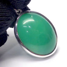 Load image into Gallery viewer, Chrysoprase Pendant | Oval Cabochon | 925 Sterling Silver | Perfect Apple Green Good Translucency | | AKA Australian Jade | Empowering healer | Genuine Gemstones from Crystal Heart Melbourne Australia since 1986