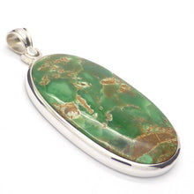 Load image into Gallery viewer, Variscite Pendant | Oval Cabochon | 925 Sterling Silver | Intense Green Australian Stone | Empowerment Focus Overcome Limitations | Gemini Scorpio Taurus | Genuine Gems from Crystal Heart Melbourne Australia since 1986