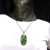 Variscite Pendant | Oval Cabochon | 925 Sterling Silver | Intense Green Australian Stone | Empowerment Focus Overcome Limitations | Gemini Scorpio Taurus | Genuine Gems from Crystal Heart Melbourne Australia since 1986