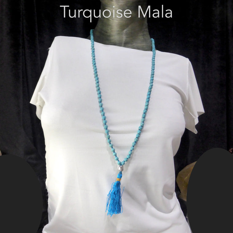 Mala Necklace with Turquoise Beads