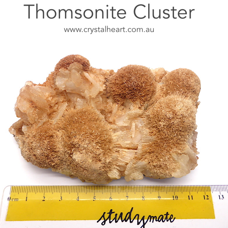 Rare Thomsonite Cluster | Translucent Cluster of authentic gemstone crystals | Open Heart Higher Wisdom | Genuine Gems from Crystal Heart Melbourne Australia since 1986