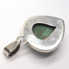 Malachite Heart Pendant | Wide 925 Sterling Silver Border | Old Stock | Sale Price |  Genuine Gems from Crystal Heart Melbourne Australia since 1986