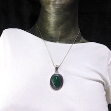 Load image into Gallery viewer, Malachite Oval Pendant | Wide 925 Sterling Silver Border | Old Stock | Sale Price |  Genuine Gems from Crystal Heart Melbourne Australia since 1986