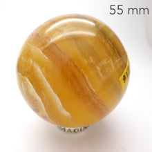 Load image into Gallery viewer, Fluorite Crystal Sphere | Yellow Orange Purple| Ideal for study | Relax Mental Blocks | Reveal the Genius that you are | Genuine Gems from Crystal Heart Melbourne Australia since 1986