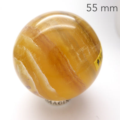 Fluorite Crystal Sphere | Yellow Orange Purple| Ideal for study | Relax Mental Blocks | Reveal the Genius that you are | Genuine Gems from Crystal Heart Melbourne Australia since 1986