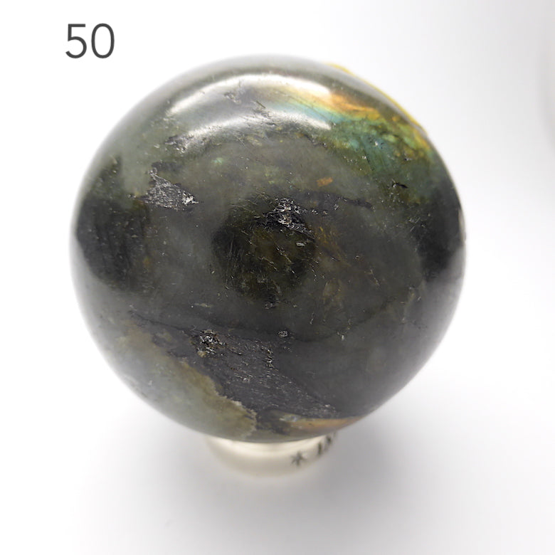 Labradorite Crystal  Sphere | 50, 55 mm | Blue Flash | Genuine Gems from Crystal Heart Melbourne Australia since 1986