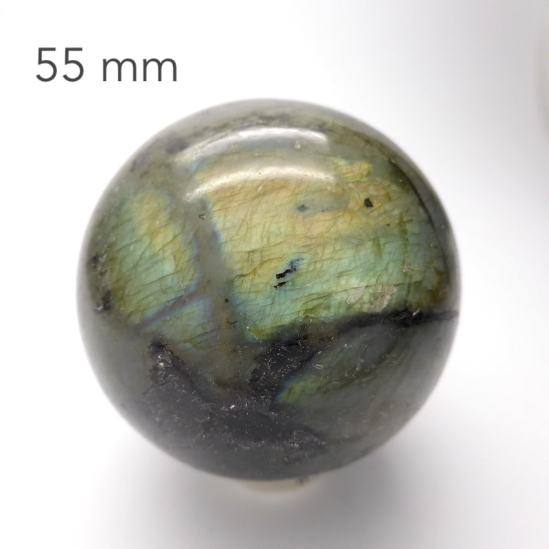 Labradorite Crystal  Sphere | 50, 55 mm | Blue Flash | Genuine Gems from Crystal Heart Melbourne Australia since 1986