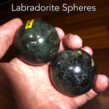 Load image into Gallery viewer, Labradorite Crystal  Sphere | 50, 55 mm | Blue Flash | Genuine Gems from Crystal Heart Melbourne Australia since 1986