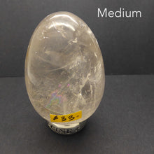 Load image into Gallery viewer, Clear Crystal Quartz Gemstone Eggs | stimulating White Light Consciouness | Genuine Gems from Crystal Heart Melbourne Australia since 1986