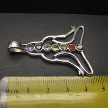 Load image into Gallery viewer, Chakra Pendant Yoga Lotus, Faceted Gemstones, 925 Silver