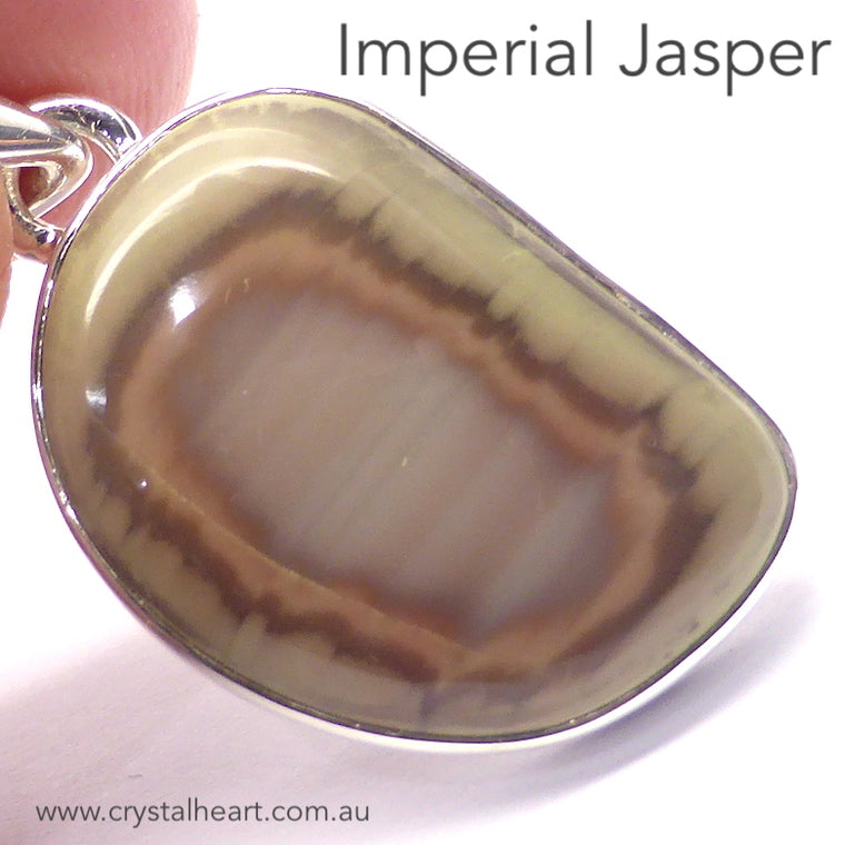 Imperial Jasper Pendant, 925 Silver, r3