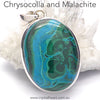 Chrysocolla in Malachite | Beautiful Scenic Piece | Blue Rivers flowing through green forests | 925 Sterling Silver | Communication | Connection | relaxed healing | Genuine Gems from Crystal Heart Melbourne  since 1986