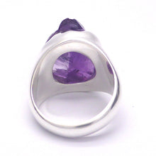 Load image into Gallery viewer, Amethyst Ring, raw nugget, 925 Silver r2