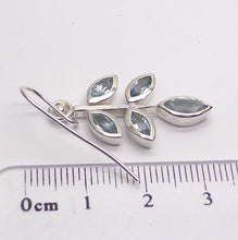 Load image into Gallery viewer, Nature&#39;s Earring, Blue Topaz Gemstones, 925 Silver, k1