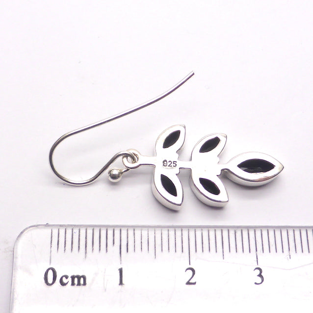 Nature's Earring, Black Onyx Gemstones, 925 Silver, k1