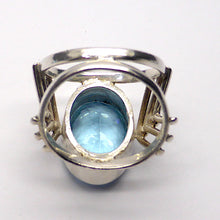 Load image into Gallery viewer, Large Blue Topaz Faceted Oval Rings | Flawless | 925 Sterling Silver | US Size 7 | 7.5 | 8 | Genuine Gems from Crystal Heart Melbourne Australia since 1986
