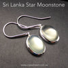 Flawless Sri Lanka Moonstone Earrings | Oval Cabochons with Chatoyancy  | 925 Sterling Silver | Pale Green Tint | | Emotional liberation, objectivity and healing through purity Genuine Gemstones from Crystal Heart Melbourne Australia since 1986