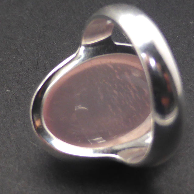 Star Rose Quartz Gemstone Ring | Cabochon Oval | Madagascar Material | 925 Sterling Silver | US Size 7.25 | AUS Size O | Star Stone Taurus Libra  | Genuine Gemstones from Crystal Heart Melbourne since 1986 