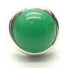 Chrysoprase Ring | Oval Cabochon | 925 Sterling Silver | US Size 7.75, AUS size P | Perfect Apple Green | AKA Australian Jade | Empowering Heart Centred Healer | Psychic Powers | Genuine Gemstones from Crystal Heart Melbourne Australia since 1986