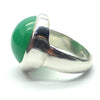Chrysoprase Ring | Oval Cabochon | 925 Sterling Silver | US Size 7.75, AUS size P | Perfect Apple Green | AKA Australian Jade | Empowering Heart Centred Healer | Psychic Powers | Genuine Gemstones from Crystal Heart Melbourne Australia since 1986