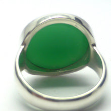 Load image into Gallery viewer, Chrysoprase Ring | Oval Cabochon | 925 Sterling Silver | US Size 7.75, AUS size P | Perfect Apple Green | AKA Australian Jade | Empowering Heart Centred Healer | Psychic Powers | Genuine Gemstones from Crystal Heart Melbourne Australia since 1986