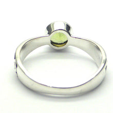 Load image into Gallery viewer, Peridot Gemstone Ring with Top Quality 8 mm round Faceted Stone  | 925 Silver | Elegant design, tapered band with engraving detail | Available in Peridot Citrine, Garnet, Blue Topaz, Amethyst and Opal | US Size 6,7,8,9,10 | Genuine Gemstones from  Crystal Heart Australia since 1986