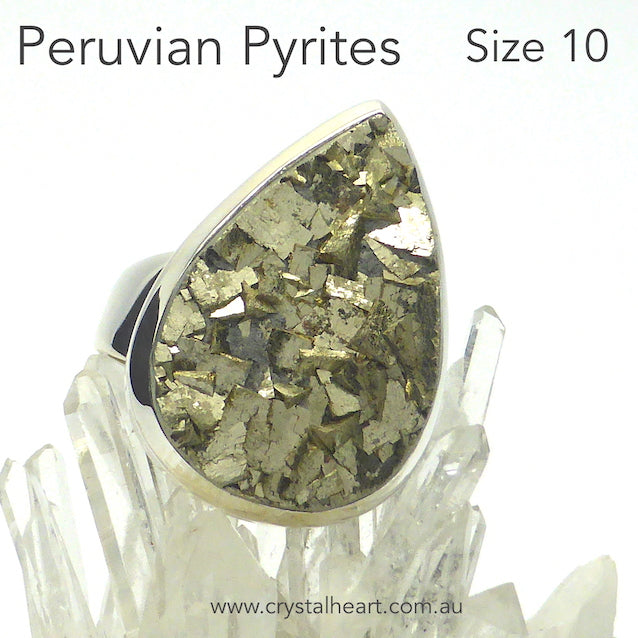 Peruvian Pyrites Ring, 925 Silver, g2