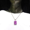 Lovely Cobaltoan or Cobalt Calcite Pendant | Natural Uncut Cluster | Square | Strong 925 Sterling Silver setting with open back | Perfect crystals | Pink Heart Healing colour | 925 Sterling Silver | Congo | Genuine Gems from Crystal Heart Melbourne Australia since 1986