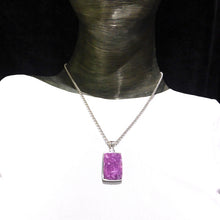 Load image into Gallery viewer, Lovely Cobaltoan or Cobalt Calcite Pendant | Natural Uncut Cluster | Square | Strong 925 Sterling Silver setting with open back | Perfect crystals | Pink Heart Healing colour | 925 Sterling Silver | Congo | Genuine Gems from Crystal Heart Melbourne Australia since 1986