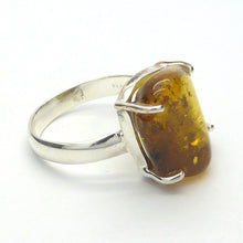 Load image into Gallery viewer, Baltic Amber Freeform Nugget Ring | 925 Sterling silver | US Size 8.5 | AUS Size Q 1/2 | Claw set | Open back | Genuine Gems from Crystal heart Melbourne Australia since 1986