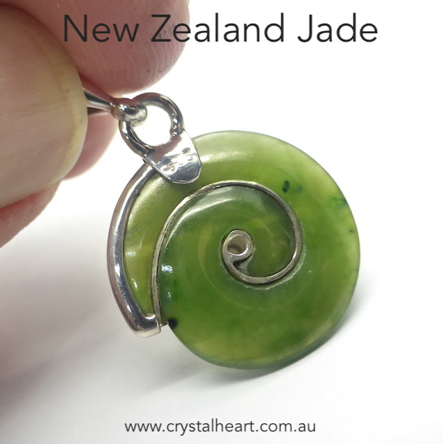 New Zealand Nephrite Jade Pendant | Pounamu | Traditional Maori | Genuine Gems from Crystal Heart Melbourne Australia since 1986